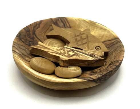 Olive Wood Tabgha (Loaves and Fish)